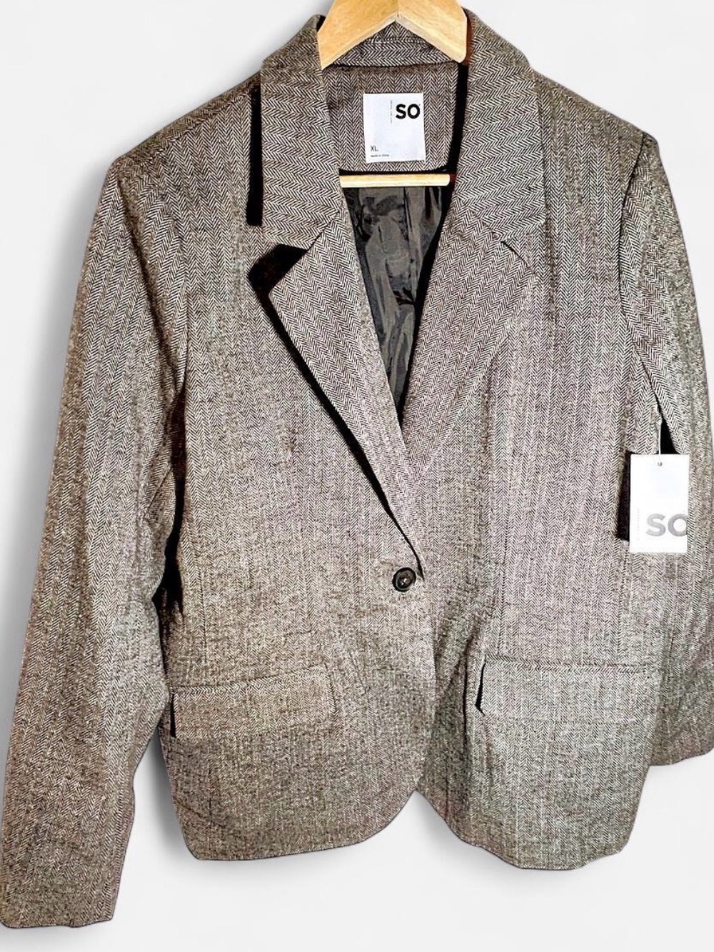 SO Women’s Herringbone Brown Blazer